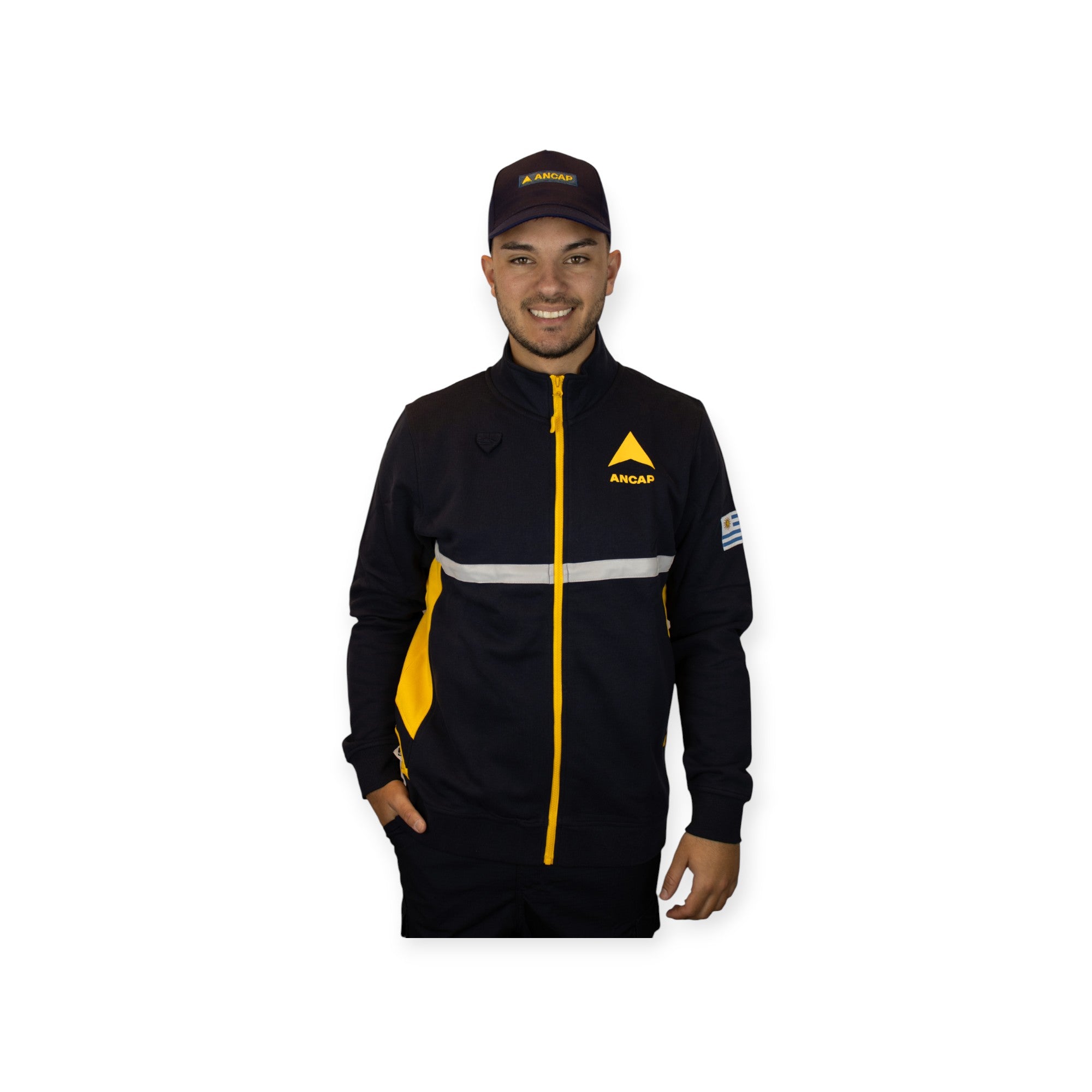 Campera Felpa Algodón Bicolor Pista