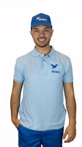 Remera Polo Manga Corta Celeste Pista Disa