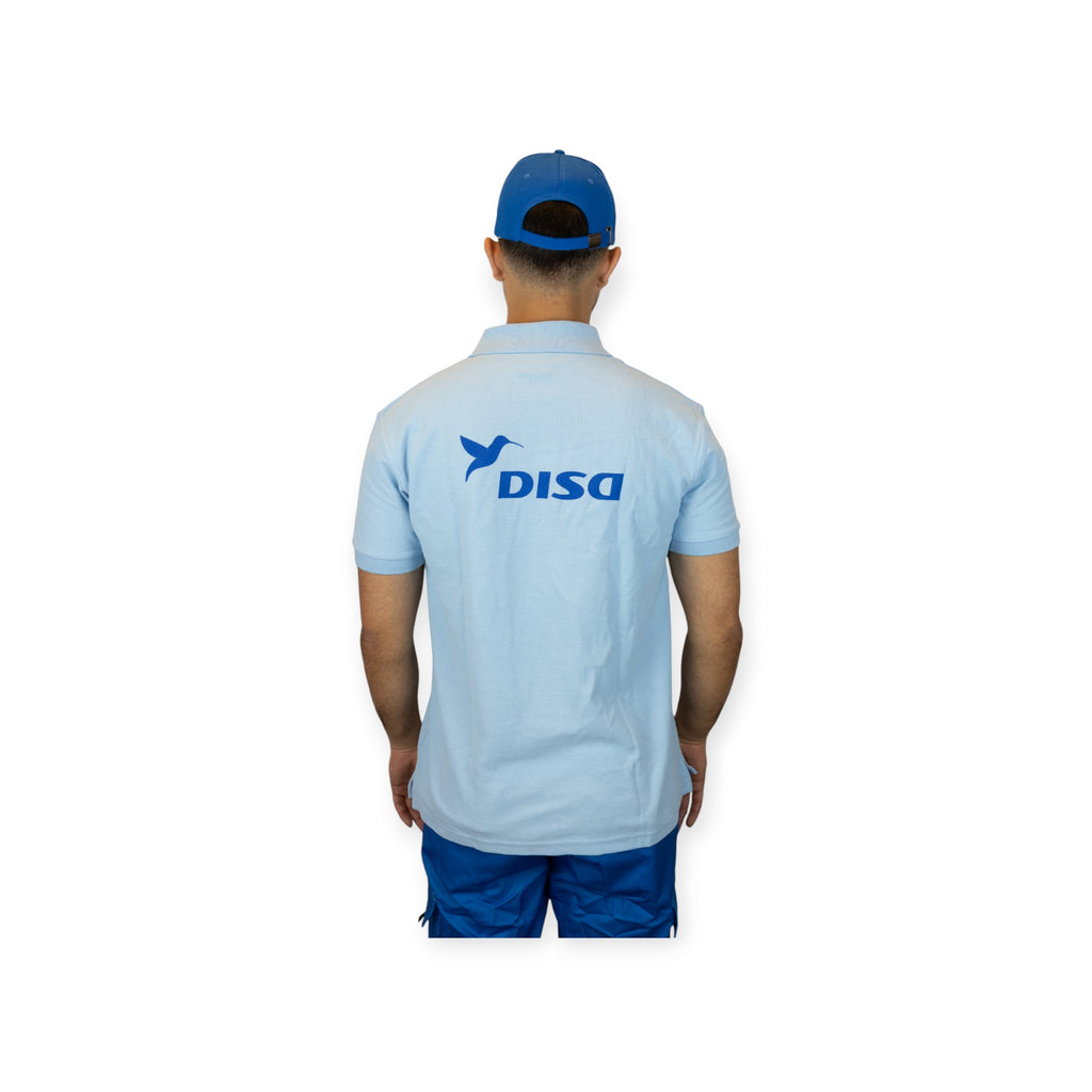 Remera Polo Manga Corta Celeste AUF Pista