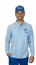 Remera Polo Manga Larga Celeste Pista Disa
