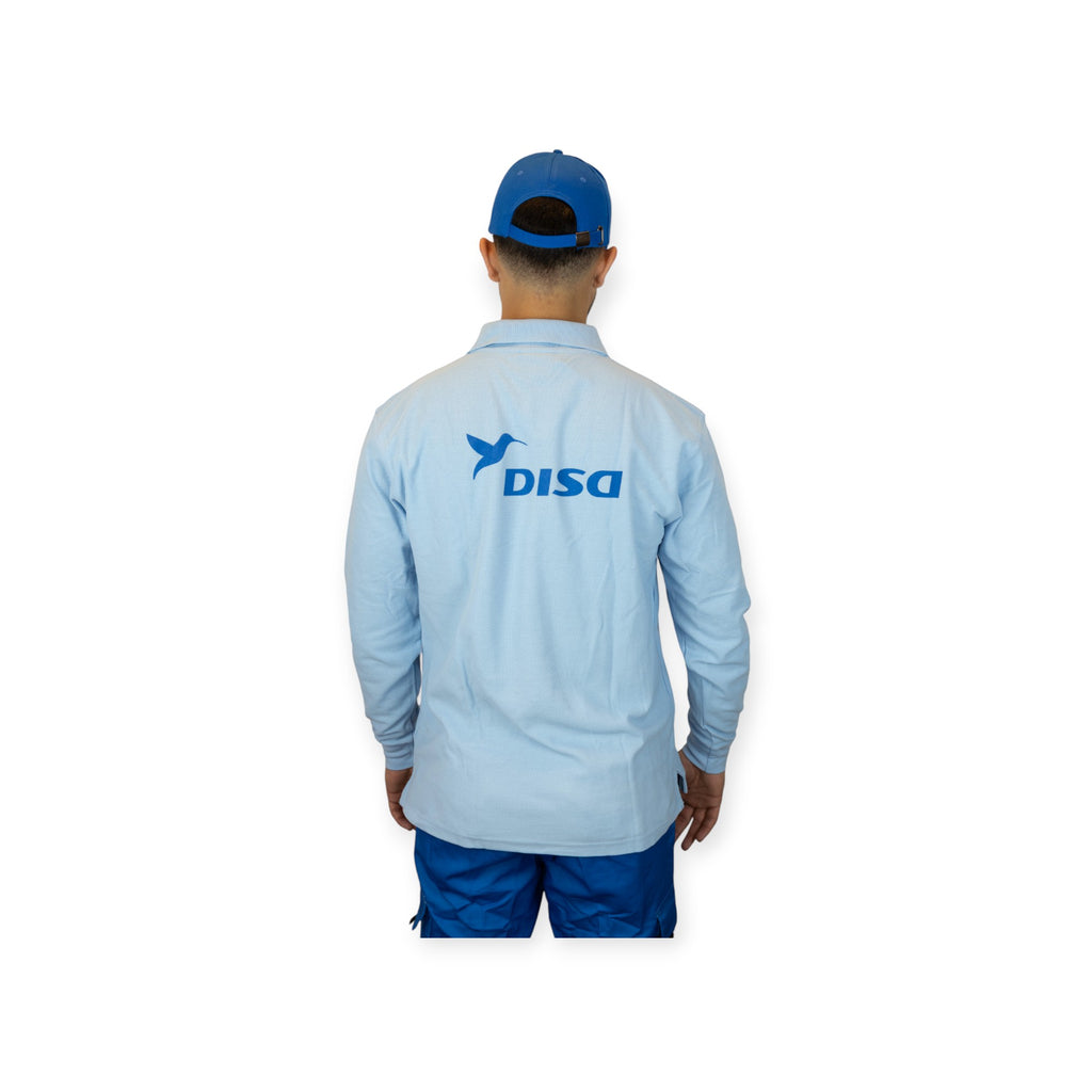 Remera Polo Manga Larga Celeste AUF Pista