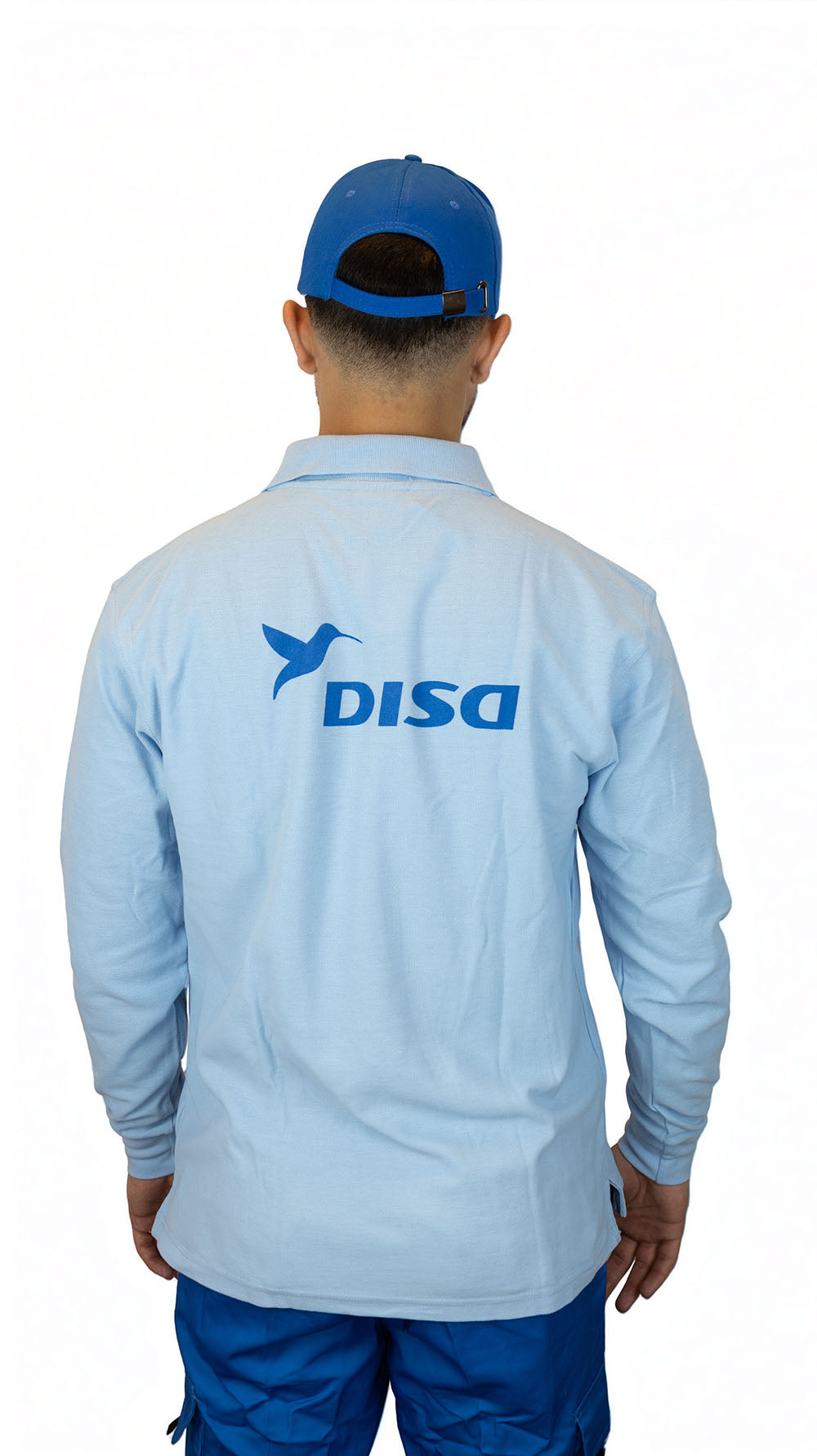 Remera Polo Manga Larga Celeste Pista Disa