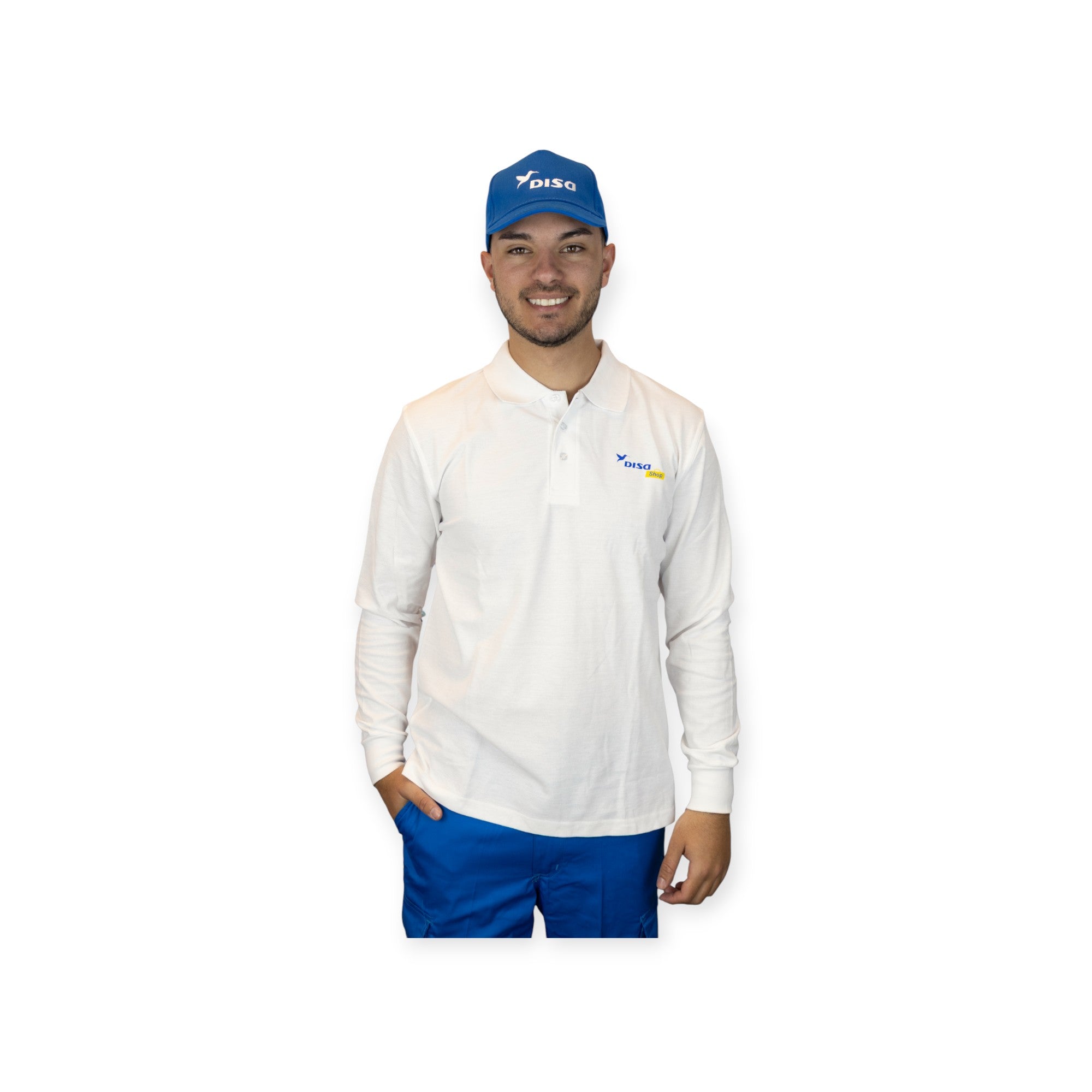 Remera Polo Manga Larga Blanco Disa Shop