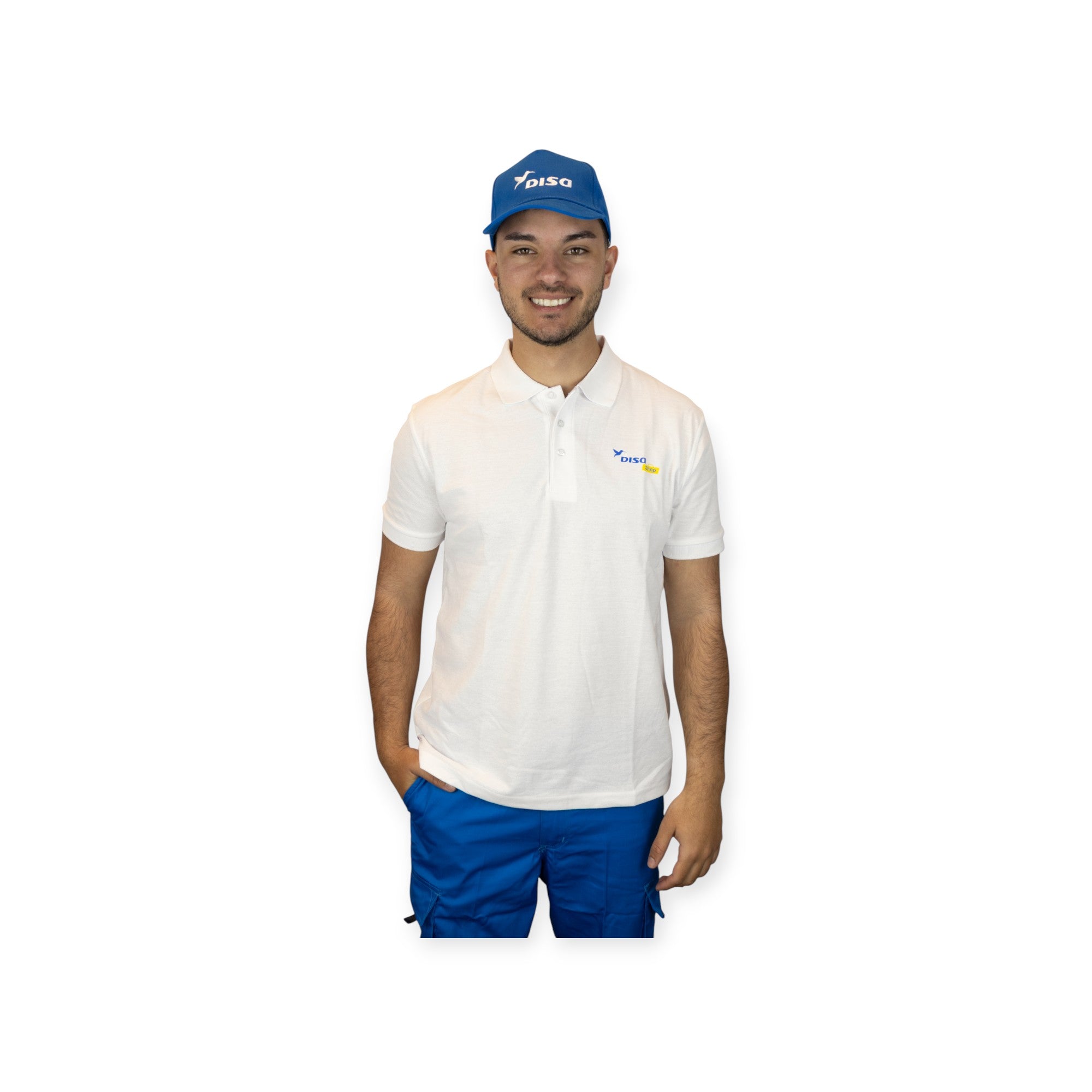 Remera Polo Manga Corta Blanco Disa Shop