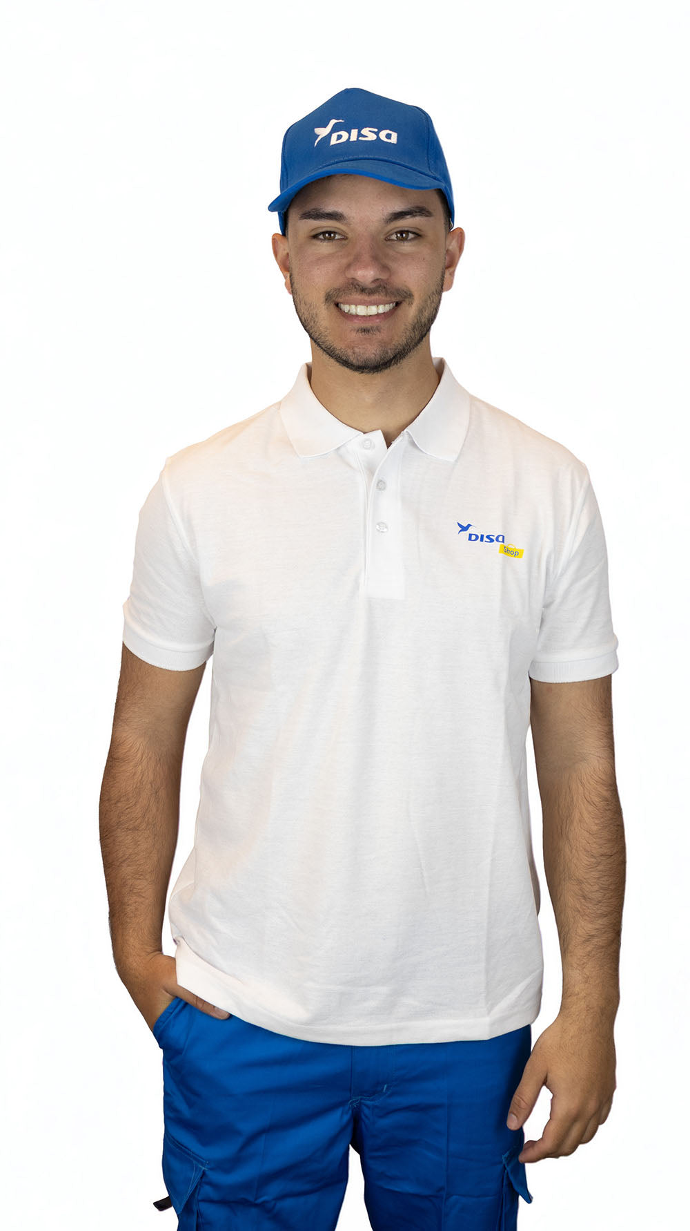 Remera Polo Manga Corta Blanco Disa Shop